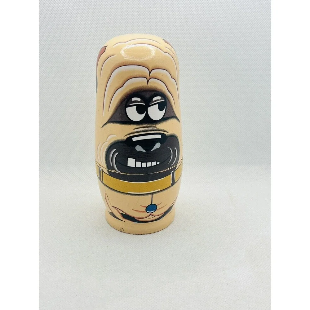 4 Piece Wooden Russian Nesting Dolls Cute Dogs‎ Theme Set of 4